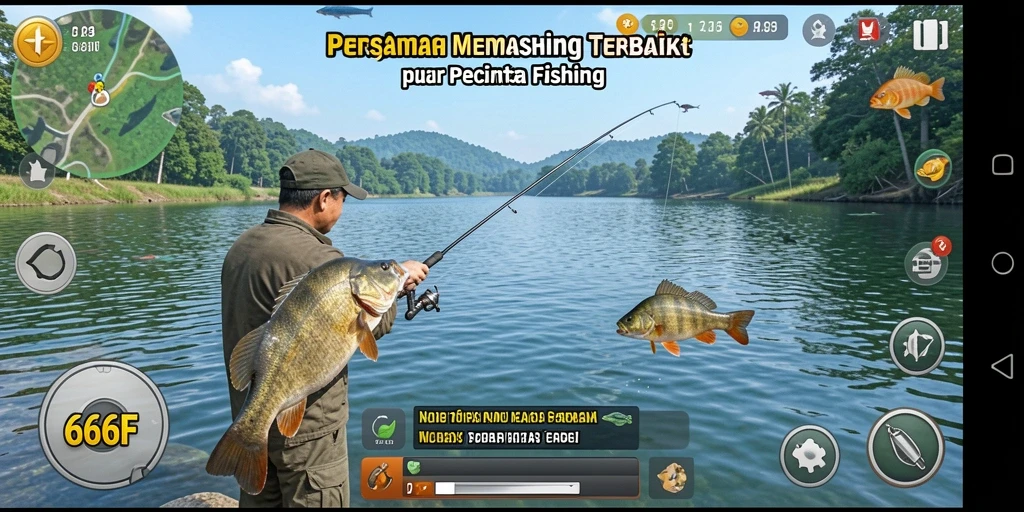 Tangkapan ikan menakjubkan dalam <strong>666F</strong> yang menyajikan gameplay memancing seru.