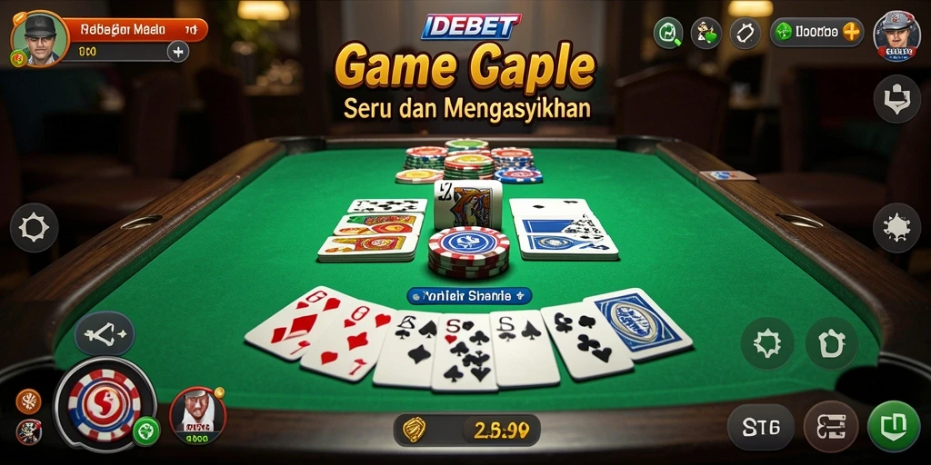 Tampilan gameplay Gaple yang menarik dan mengasyikkan di IDEBET.