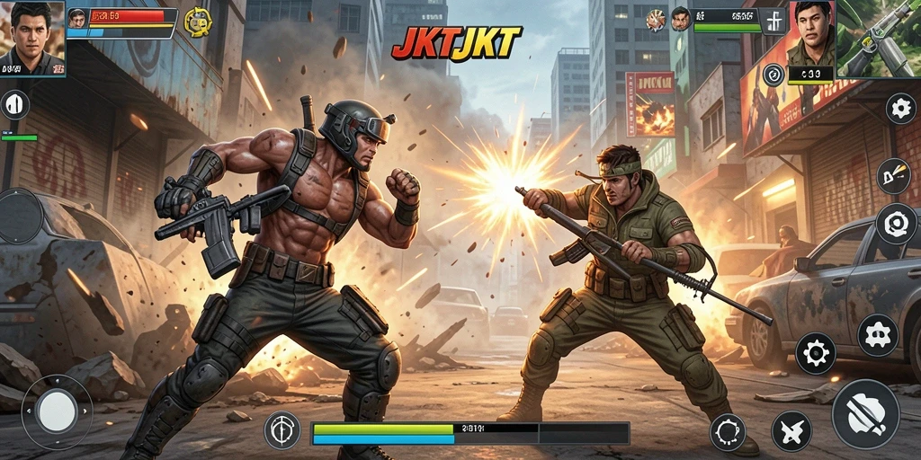 Tampilan gameplay seru dari JKTJKT dengan aksi menarik.