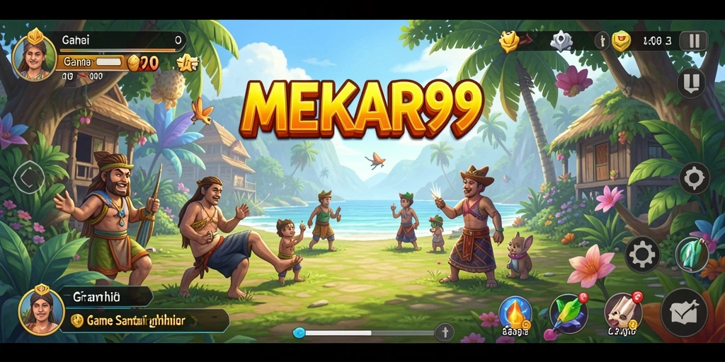 Tampilan gameplay MEKAR99 yang penuh warna dan menarik.