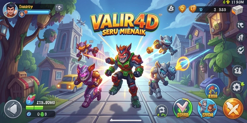 Screenshot menunjukkan aksi gameplay seru dalam VALIR4D.