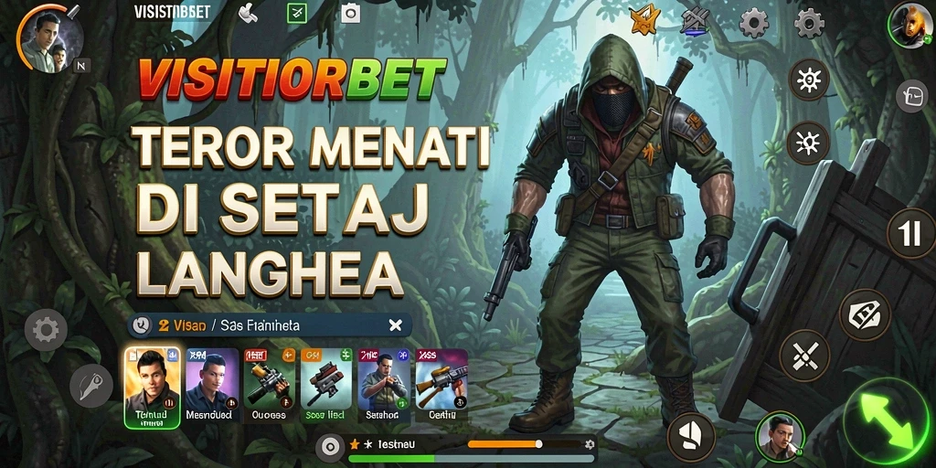 Screenshot VISITORBET menunjukkan suasana menyeramkan dan gameplay yang menegangkan.