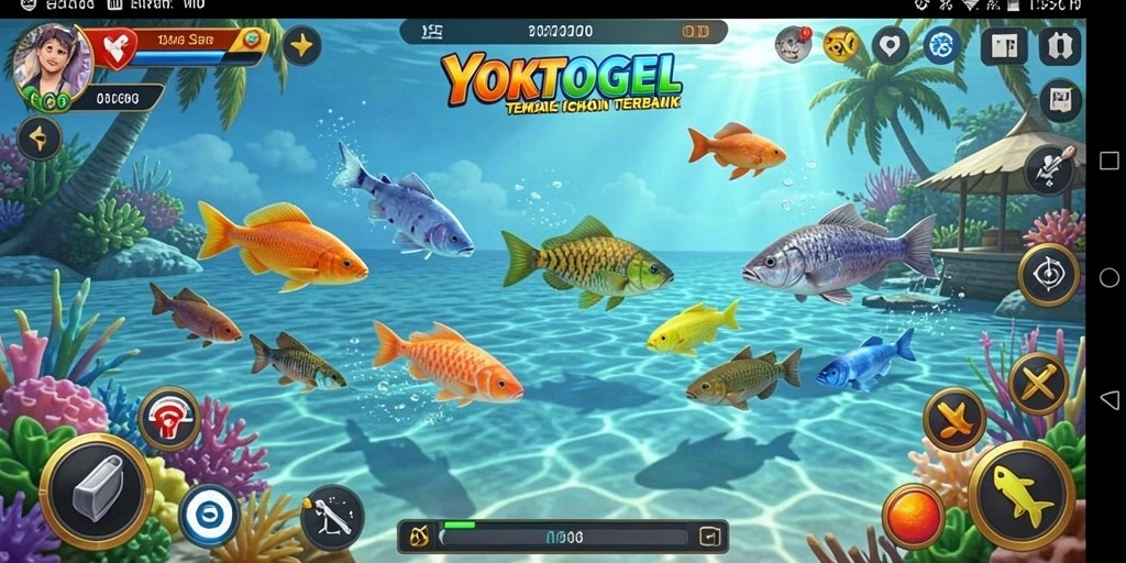 Tampilan gameplay YOKTOGEL yang menarik saat menembak ikan.